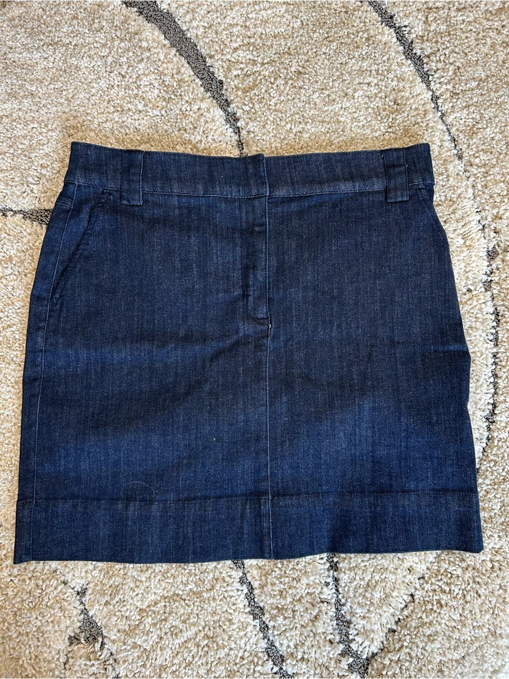 Classic Dark Blue Denim Mini Skirt Calvin Klein Size 10